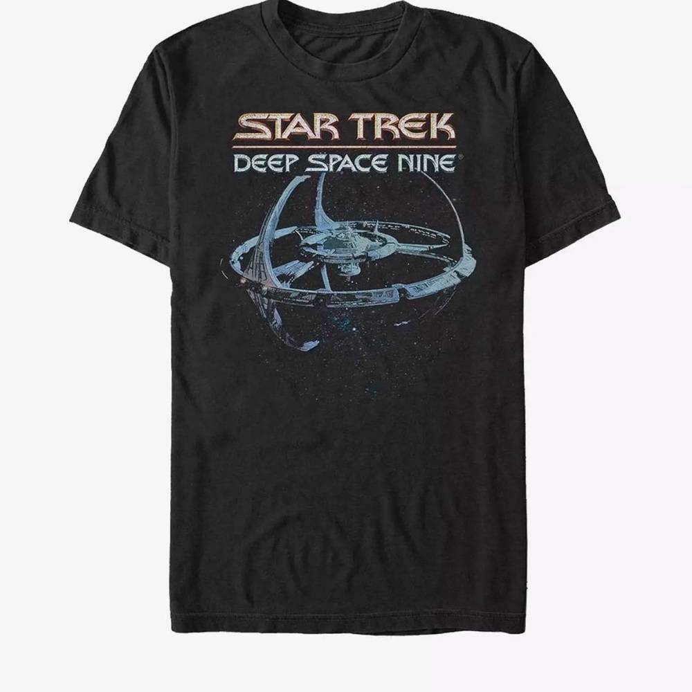 Star Trek Deep Space NINE men’s xl Black T-Shirt. Vintage! Rare! 1991!